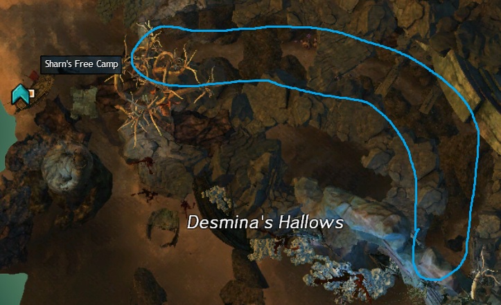 Cursed Shore - Orichalcum in the tunnel north of Desmina's Hallows